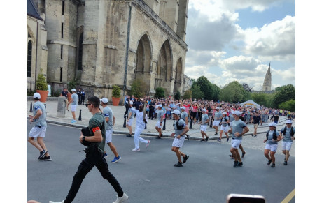 Passage de la flamme olympique à Soissons